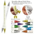 thumbnail image 3 of 3D Nail Pen Set 10 Gold Plated Double Headed Nail Polishing Tools DIY Nail Beauty Tool Set, 3 of 9