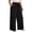 Black -AH11, variant on Dwellite Women's Plus Size Wide Leg Pants High Waist Loose Casual Palazzo Trousers with Pockets Spring Gray 4XL