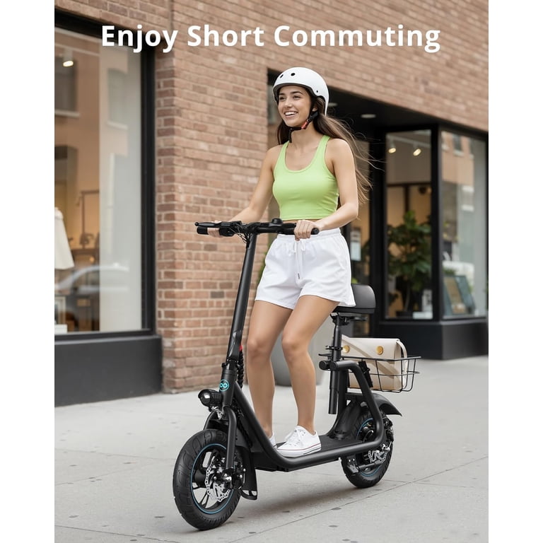 Gyroor Electric Scooter for Adults & Teens with Seat, 450W Motor