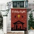 thumbnail image 4 of O Holy Night Garden Flag Jesus Nativity Garden Flag 12.5x18 Double Sided Vertical Burlap Farmhouse Yard Flag Christmas Outdoor House Decoration, 4 of 6