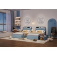 thumbnail image 6 of Twin/Twin XL/Full/Queen Size Bed Frame with Storage Headboard and 2 Drawers, Girls Bed Frame with Boucle Upholstered Platform, Built-in Bookcase, No Box Spring Needed, Easy Assembly, Durable, 6 of 7