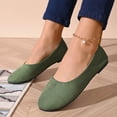 thumbnail image 2 of Lenago Flat Dress Shoes for Women Low Shallow Heel Dress Shoes Slip-On Walking Shoes Round Toe Office Shopping Party Travel Green Size-9.5, 2 of 8