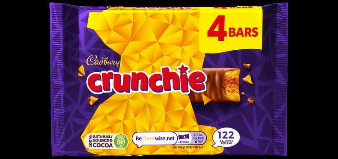 Cadbury Crunchie Milk Chocolate Bar 4pk (Pack of 5)