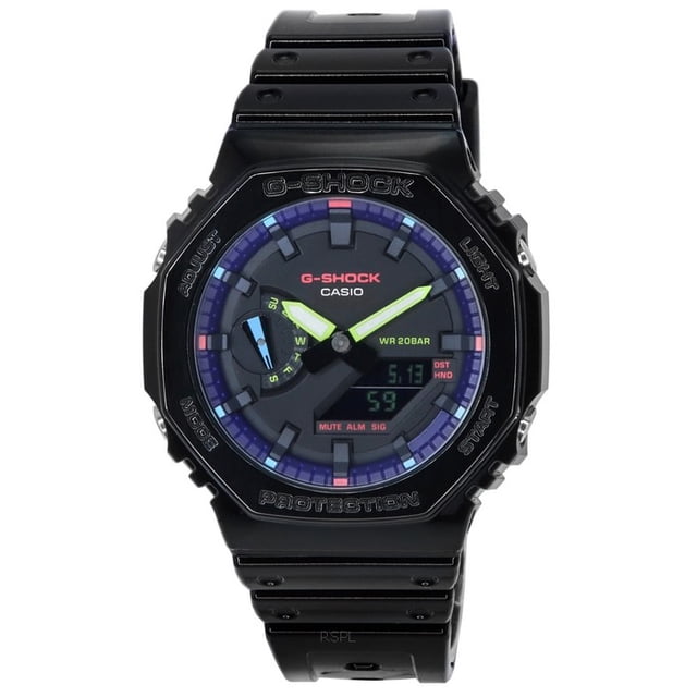 Casio G-Shock Virtual Rainbow Analog Digital Quartz GA-2100RGB-1A GA2100RGB-1 200M Men's Watch