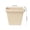 Beige, variant on COM1950s Square Plastic Flower Pot, Thickened Planter with Drainage Holes and Tray Saucer for Indoor Outdoor Garden Plants and Home Decor
