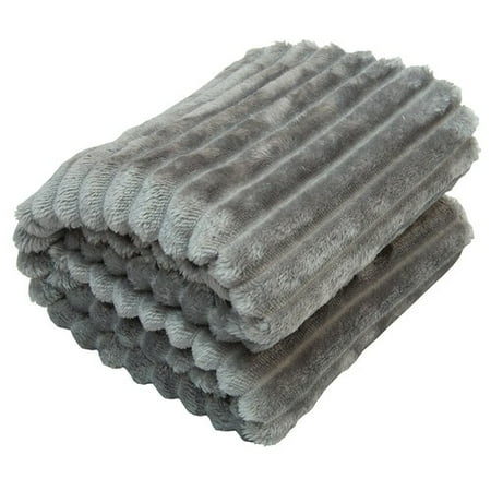 Flannel Fuzzy Toddler Blanket Ultra Fluffy Warm Soft Baby Plush Blanket 30"x40", Grey