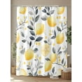 thumbnail image 4 of Shower Curtain, Summer Yellow Lemon Grey Eucalyptus Leaf Fruit Washable Shower Curtain with Hooks Bath Decor Fabric Shower Curtains for Bathroom, Hotel, Stalls, Bathtubs, 48x72 Inch, 4 of 6
