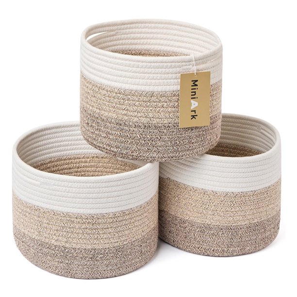 Cesta de almacenamiento pequeña para organizar estanterías en forma de cubo Cestas de almacenamiento para armario