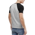 thumbnail image 2 of Ma Croix Mens Contrast Raglan Short Sleeve Baseball T Shirts, 2 of 6