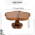 thumbnail image 5 of Rustic Flower-Shaped Wood Cake Stand – Acacia Wood Dessert Riser, Multi-Use Serving Tray, Farmhouse Cake Pedestal, Home & Event Food Display Holder, 5 of 6