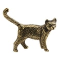 thumbnail image 3 of Cat Brass Statue Feng Shui Tea Pet Figurine for Shelf Shelves Tabletop, 3 of 8
