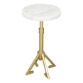 thumbnail image 1 of Pemberly Row Modern / Contemporary Metal Side Table White & Gold, 1 of 4