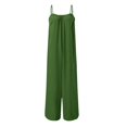 thumbnail image 4 of Aayomet Womens Jumpsuits Dressy Women Summer Backless Suspender Jumpsuit Wide Leg Pants Casual Loose Elegant Jumpsuit,Green L, 4 of 5