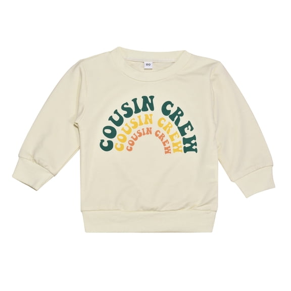 Vedolay Boys Hoodies Long Tops Girls Pullover Hoodies Kids Hooded Sweater Sweatshirts Beige,80