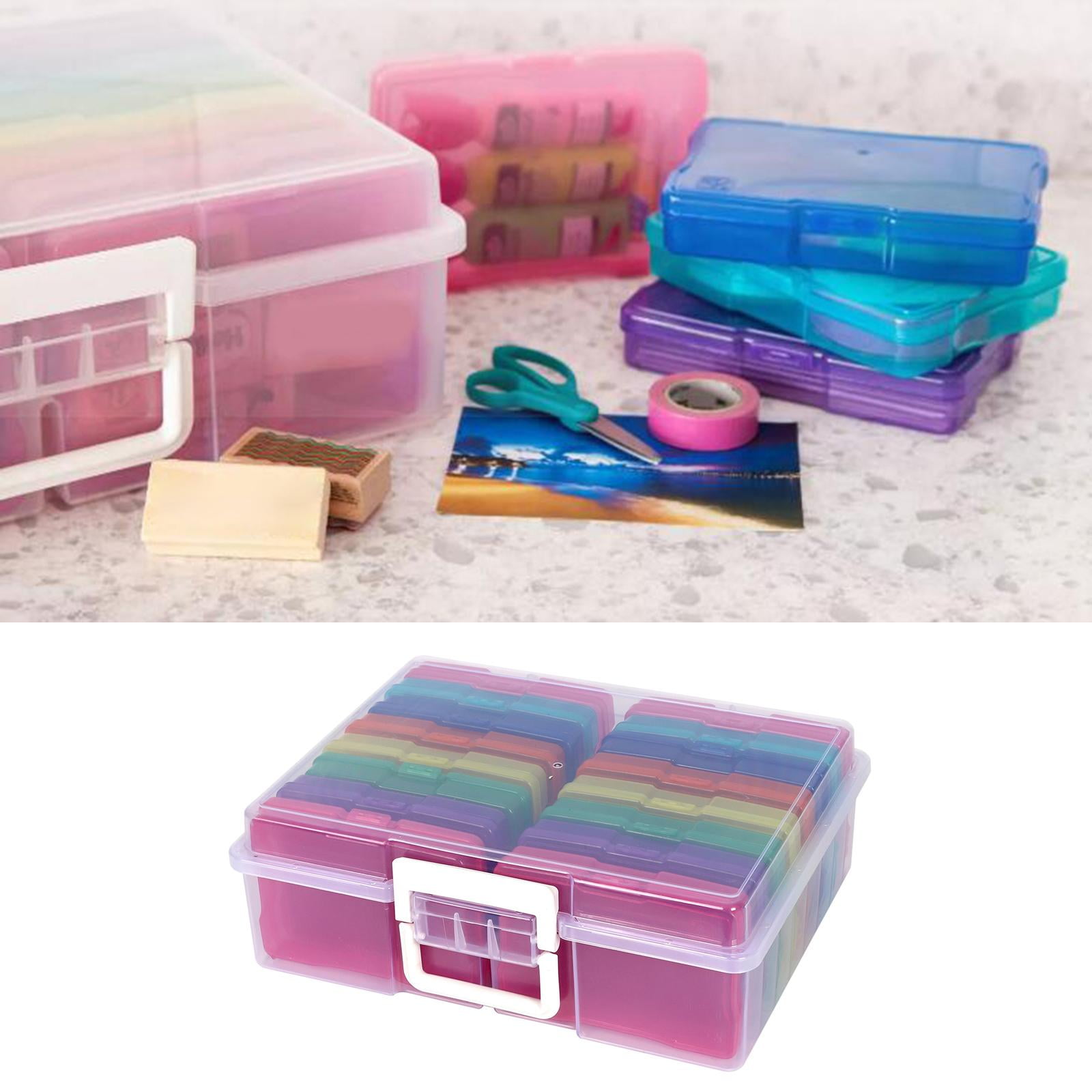 GUOOL Greeting Card Storage & Organizer Box Adjustable Dividers for Holiday Birthday Cards , Paper, Stickers and , Colorful