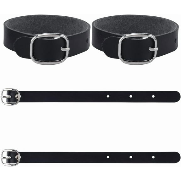 4Pcs Luggage Tag Straps Suitcase Name Tag Holders with Alloy Buckle Black 190x12.5x1.4mm Hole 2mm for diy