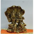 thumbnail image 4 of Lord Vishnu Laxmi Sculpture Vishnu Lakshmi Statue in Brass Goddess of Luck Laxmi Narayana Idol Small Vishnu Lakshmi Figurine Hindu God Statue Indian Handmade Statue Religious Gift - AtoZ India Cart, 4 of 4