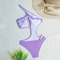 thumbnail image 4 of REORIAFEE Womens Floral Bikini Swimsuit Set Vintage Swimsuit One Piece Hollow Out Push Up Bikini Pad Swimwear Beachwear Purple L, 4 of 9