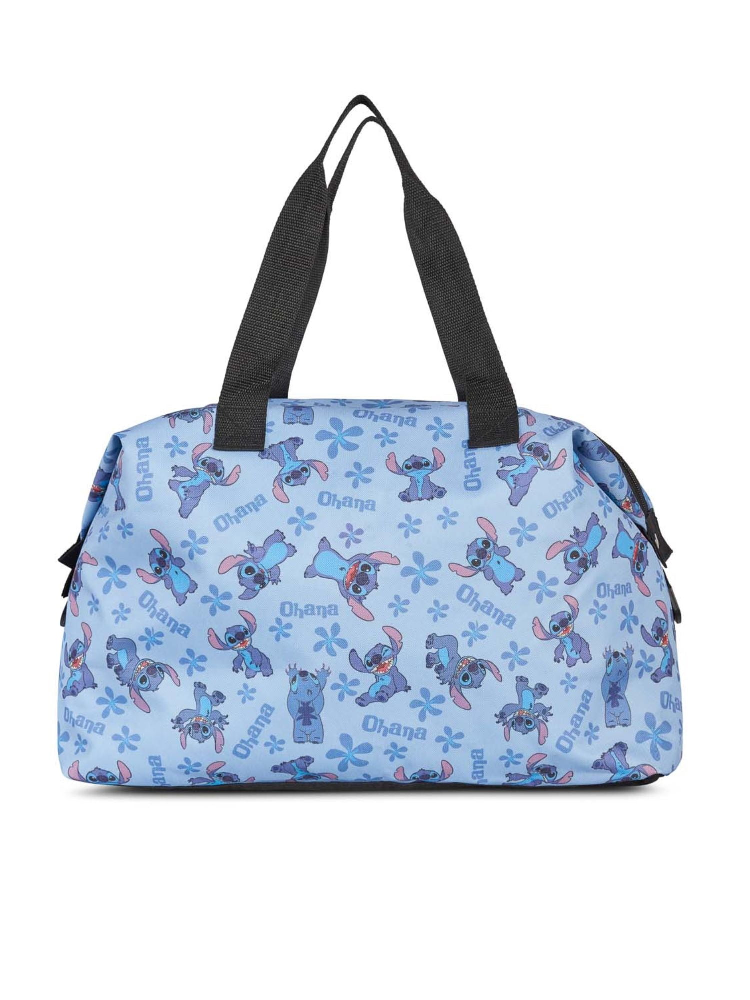 Disney's Lilo & Stitch Weekender Duffel Bag Travel Carry-On All-Over Print Blue