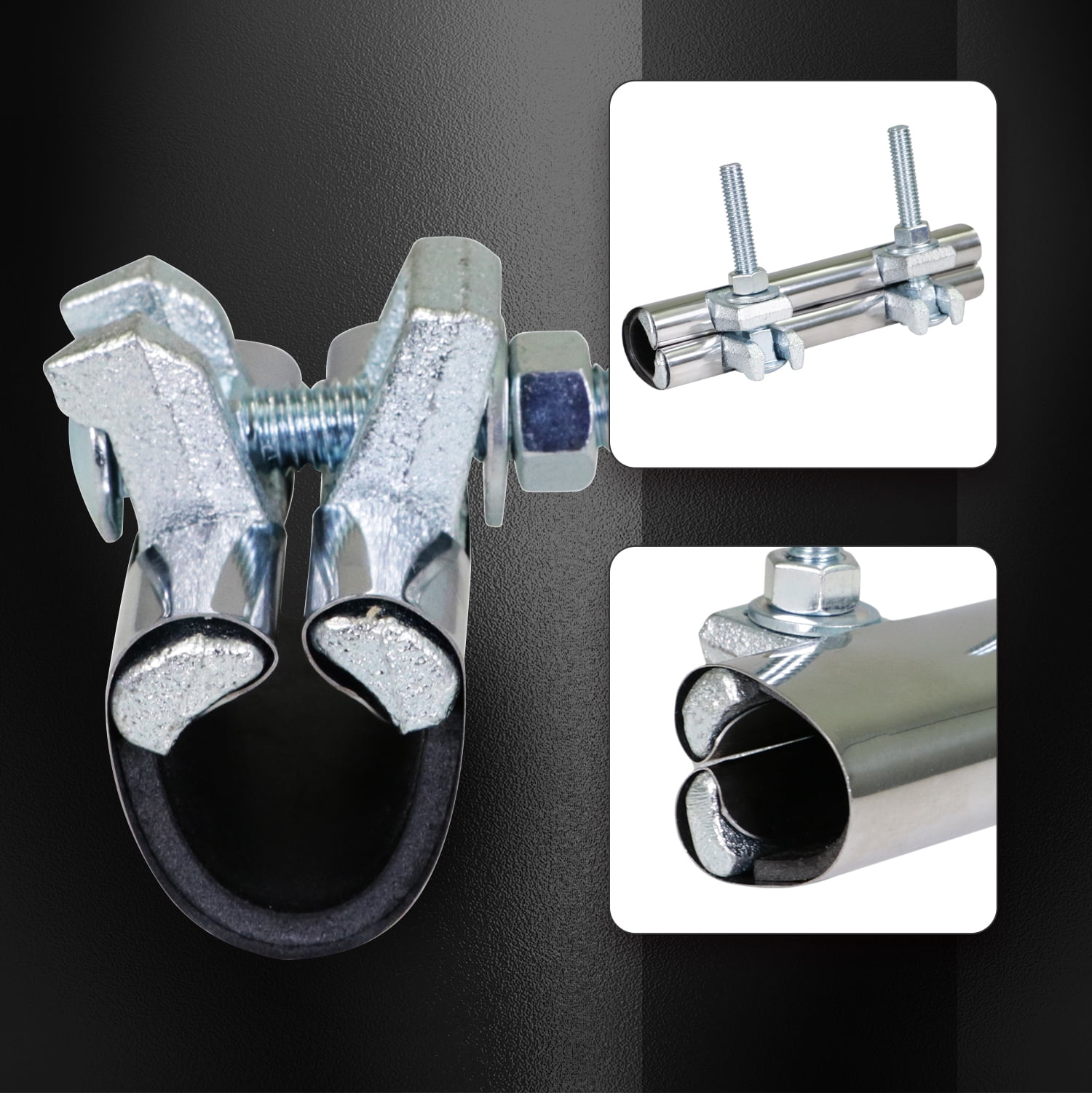 Highcraft Pipe Repair Clamp 3/4" One Bolt, 6" Long Stainless Steel (5 Pack)