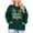 Green, variant on Women Plus Size Merry Sweatshirt Women Christmas Glitter Patch Merry Shirt Merry Letter Print Long Sleeve Oversized Pullover Tops,1X