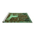 thumbnail image 2 of Ahgly Company Machine Washable Indoor Rectangle Animal Turquoise Blue Traditional Area Rugs, 7' x 10', 2 of 4