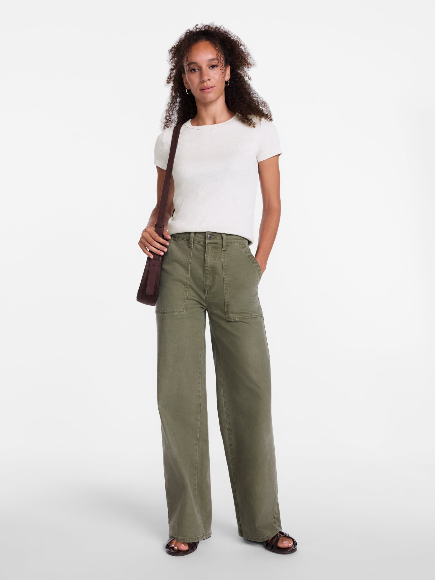 Scenario Women's Rib Tee with Short Sleeves, Sizes XS-XXXL