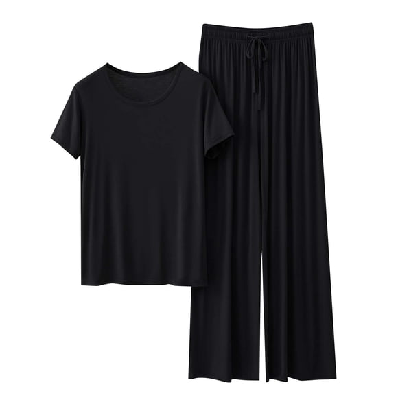 SwiftWear Pajamas Women's Cotton Short Sleeve Sleepwear Pullover Pj Sets Soft Loungewear Casual Pajama Set for Women 2025