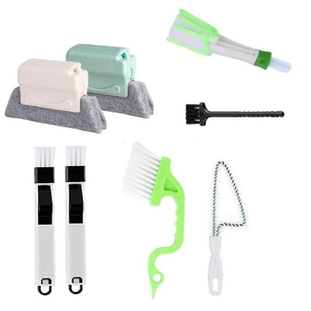 

Hesroicy 8Pcs/Set Groove Gap Cleaning Tools Convenient Multifunctional Sponge Tile Crevice Brushes Kits for Home
