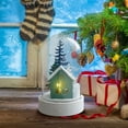 thumbnail image 2 of Tarmeek Christmas Lantern Tabletop Decoration, Glass Xmas Centerpieces LED Snow Scene Lantern Night​light Desktop Ornaments for Holiday Party Home Decor Christmas Decoration Indoor, 2 of 5