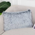 thumbnail image 3 of Gustave Soft Faux Fur Pillows Case, Luxury Decoration Plush Cushion Cover for Car Home Sofa Bedroom 12 x 20 Inches Throw Pillow Cover "Light Gray, 1 PCS", 3 of 8
