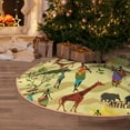 thumbnail image 6 of Daiia Ethnic African Drawing Merry Christmas Tree Skirt , Xmas Large Lace-up Tree Skirt, Santa Snowflakes Rustic Home Decorations New Year Party Farmhouse Decor-48", 6 of 7