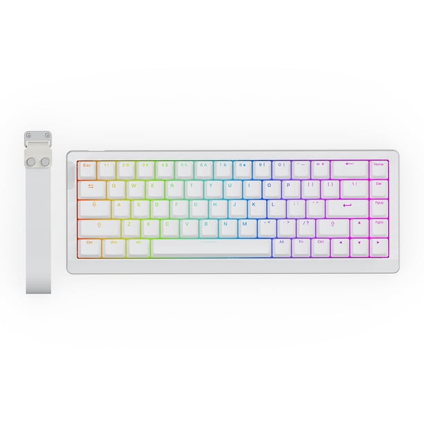Teclado Gaming EPOMAKER HE68 Lite Hall Effect Alámbrico Blanco