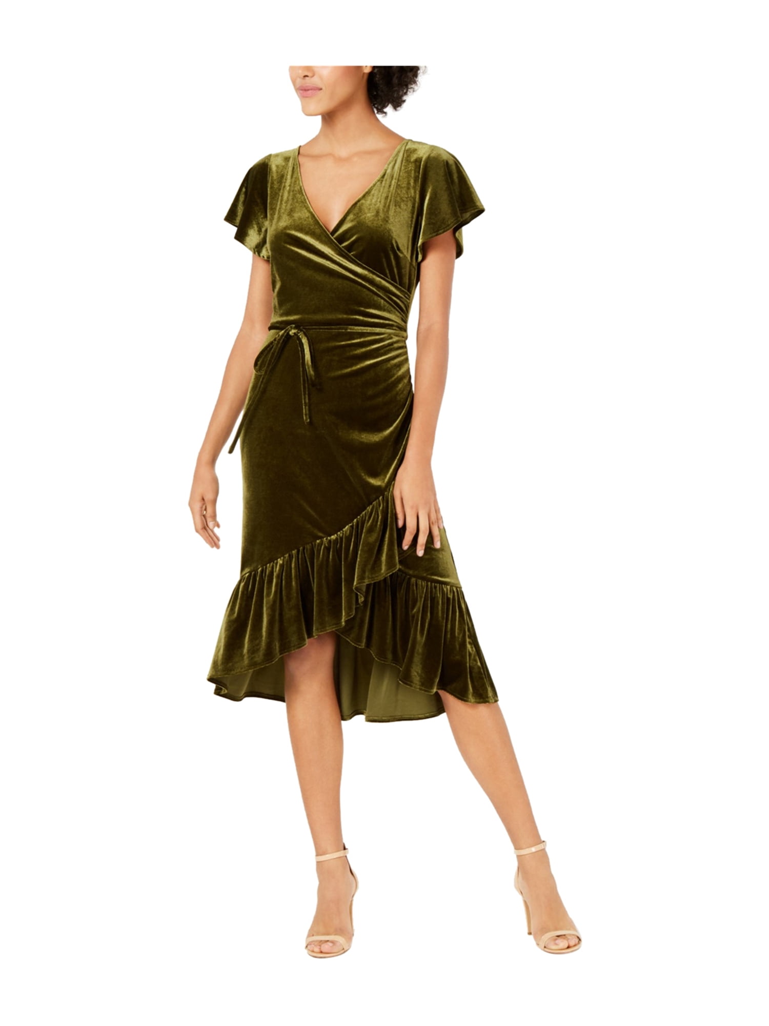 Lucy Paris Womens Velvet Wrap Dress ...