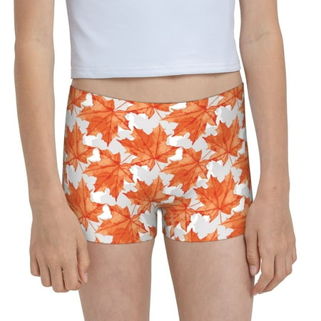 Pofeuu Maple Leaves A Print Soft Cotton Girls Boyshort panties Toddler Underwear-Medium