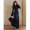 Navy Blue, variant on Women Blue Long Sleeve Lace Maxi Dress, Elegant Round Neck Slim Fit Bell