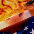 thumbnail image 4 of Manfei Animal Highland Cow Shower Curtain 72Wx84L,Independence Day Bathroom Shower Curtain,Orange Red Blue, 4 of 6