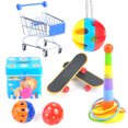 thumbnail image 3 of Flmtop 5/6/7Pcs Parrot Bird Skateboard Ball Foraging Training Educational Puzzle Toy, 3 of 9