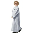 thumbnail image 4 of FhsagQ Barboteuse Combinaison Petit Garçon Thobe Arabe Manches Longues Caftan Robe Col Ras du Cou Robe Nationale Garçons Adolescents Manches Longues Ensemble Robe Brodée Vêtements pour Enfants Arabes Gris 11-12 Ans, 4 of 6