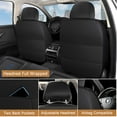 thumbnail image 5 of Leather Seat Covers for Jeep Most 98% Cars SUVs,Car Seat Covers Front Set,Waterproof Car Seat Protectors with Airbag,Comfort Interior Cover Seats for Cars(Black+Blue,Pillows), 5 of 6