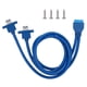 thumbnail image 1 of Cable de montaje en panel frontal de placa base USB 3.0 de 19 pines a 2 pines con orificio para tornillos (0,8 m), 1 of 5