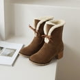thumbnail image 4 of Botas de nieve Otoño e invierno Punta redonda Moda Botas cortas peludas cálidas Botas de gran tamaño Botas de mujer Wmkox8yii ghj1729, 4 of 8
