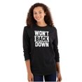 thumbnail image 3 of Cool Won't Back Down Gym Workout Plus Size Long Sleeve Graphic Tee Shirt Brisco Brands 2X, 3 of 5