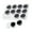 Black, variant on 3. Portable Acrylic Crystal Display Case with 12 Sponge-Protected Slots – Secure Storage for Retailers