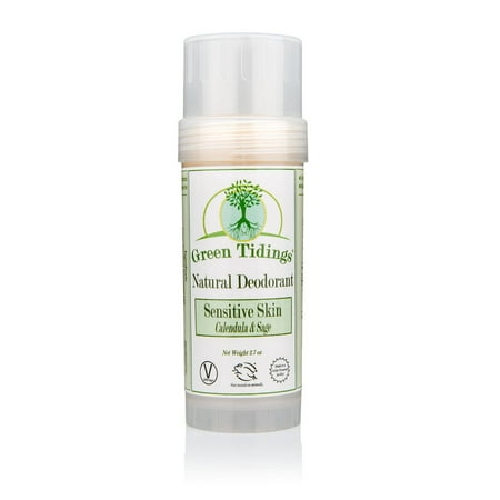 Sensitive Skin Natural Deodorant, Calendula & Sage (2.7 Ounces) (No Baking