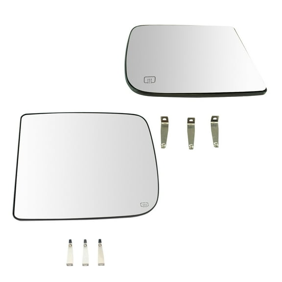 TRQ Towing Mirror Glass Heated Upper LH RH Kit Pair for Dodge Ram Pickup MGA10002 Fits select: 2013-2018 RAM 1500, 2009-2012 DODGE RAM 1500