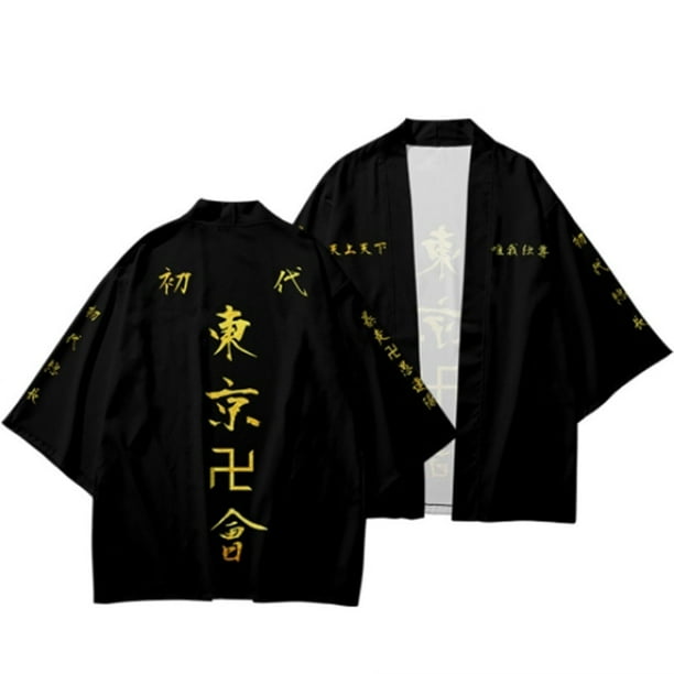 Tokyo Revengers Cosplay T-shirt Cloak of Draken Manji Gang for Summer Haori Kimono Tee Men Short-sleevepangjing