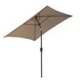 thumbnail image 4 of CorLiving 6.5ft x 6.5ft Square Tilting Outdoor Market Umbrella with Steel Frame and Durable Canopy, Brown, 4 of 8