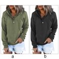 thumbnail image 4 of Sonducket Sudadera con capucha abotonada para mujer con bolsillo, jersey de manga larga, sudadera con cordón, gorra, ropa para correr, accesorios, verde S Abrigos y chamarras Rosa L Sonducket AP009590-18, 4 of 6
