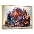 thumbnail image 2 of Designart "Multicolor Geode Vista" Stone Geode Floater Framed Wall Art Living Room, 2 of 5